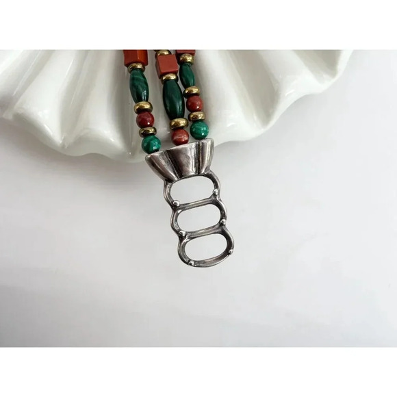 Thunderbird Beaded Silvermoon Vintage Sterling Adjustable Wristwatch 23mm Works! - Picture 3 of 10